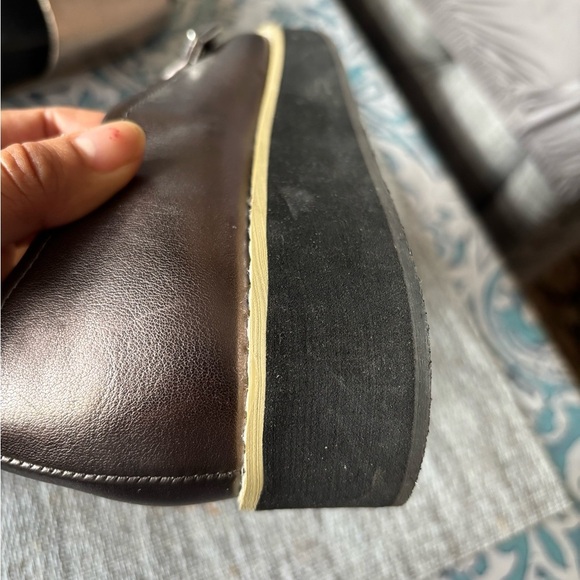 Women's Metallic Bronze Moccasins - Picture 5 of 9